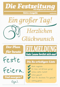 Geburtstagszeitung lustig, personalisiert, (fast) fertig in 10 Min