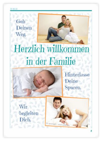 Geburtskarte als Zeitung in TürkisGrün kräftig: Seite 5