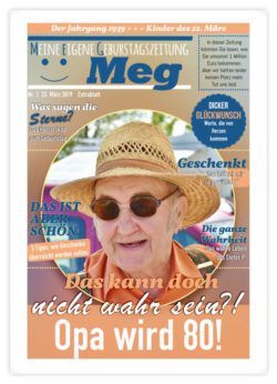 Geburtstagszeitung-Cover "Runde Sache" und Drama-Story