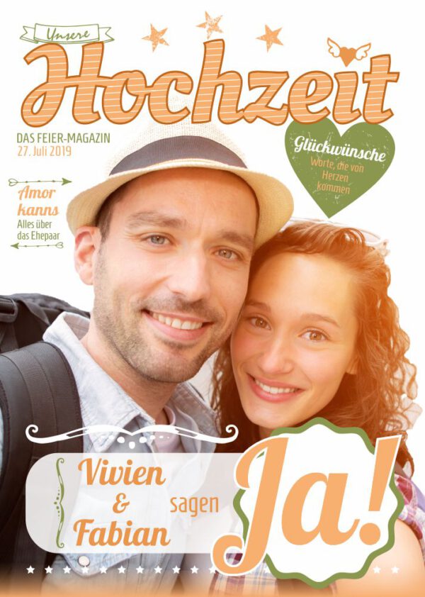Hochzeitszeitung XXL - Stil "Vintage" - Cover "Ja!" – Bild 2