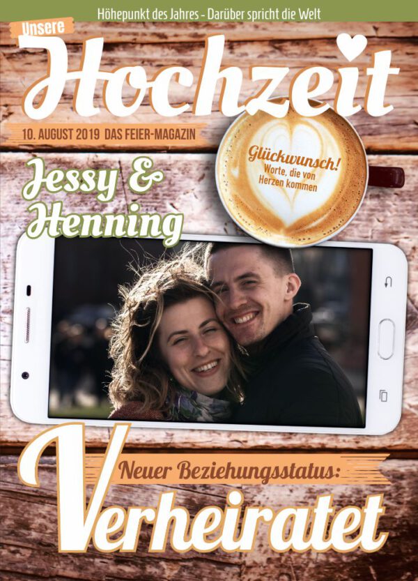 Hochzeitszeitung L - Stil "Vintage" - Cover "Neuer Beziehungsstatus" – Bild 2