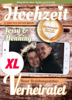 Hochzeitszeitung XL - Stil "Vintage" - Cover "Neuer Beziehungsstatus"