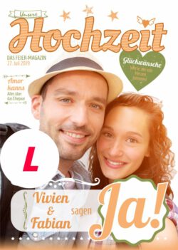 Hochzeitszeitung L - Stil "Vintage" - Cover "Ja!"