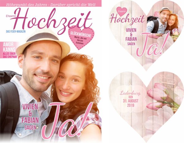 Bierdeckel zur Hochzeit - Stil "Fresh" - Cover "Ja!" – Bild 3